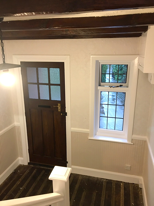 Ashley Veness Wallpapering Hallway